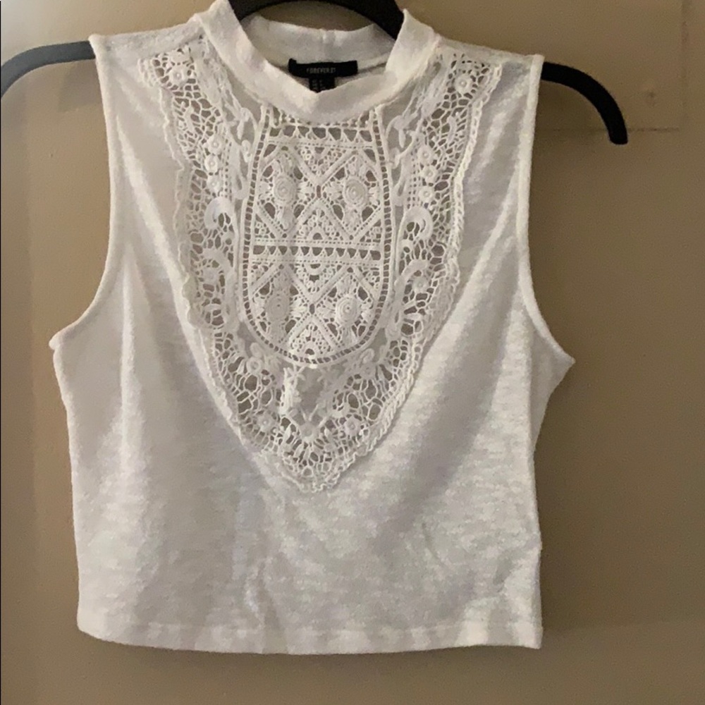 Turtle neck white blouse